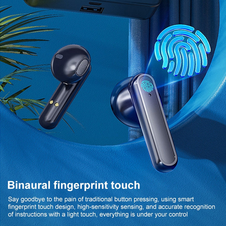V9 Mirror Noodle Wireless Bluetooth Earphone with Charging Compartment (White)