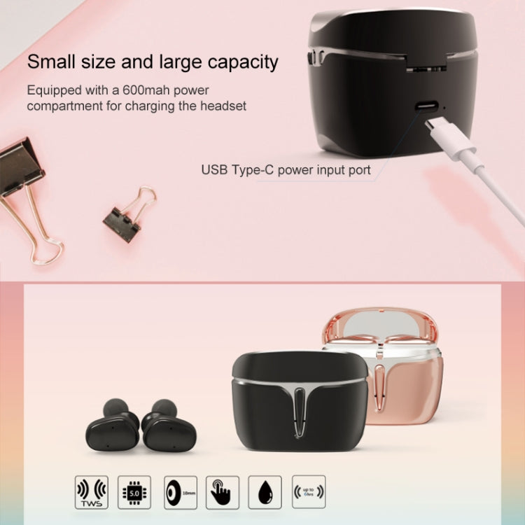 LE-703 Bluetooth 5.0 Waterproof True Wireless Sports Bluetooth Earphone (Pink) - TWS Earphone by PMC TechLife | Online Shopping South Africa | PMC TechLife