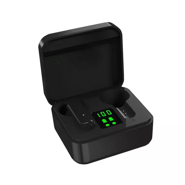 ETE-16 TWS Semi-In-Ear Digital Display Sports Bluetooth Earphones (Black) - TWS Earphone by PMC TechLife | Online Shopping South Africa | PMC TechLife