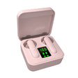 ETE-16 TWS Semi-In-Ear Digital Display Sports Bluetooth Earphones (Pink) - TWS Earphone by PMC TechLife | Online Shopping South Africa | PMC TechLife