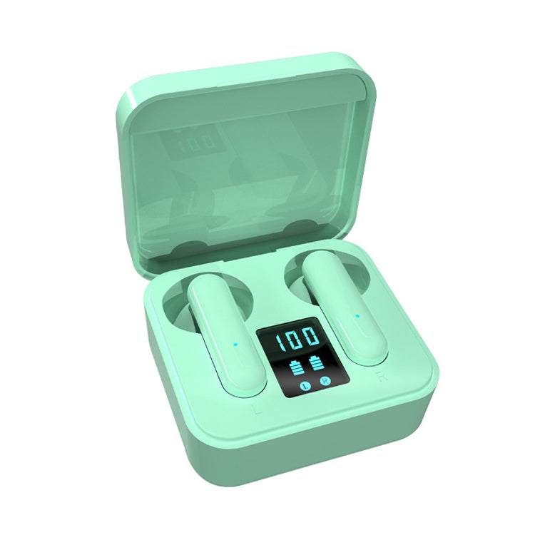 ETE-16 TWS Semi-In-Ear Digital Display Sports Bluetooth Earphones (Green) - TWS Earphone by PMC TechLife | Online Shopping South Africa | PMC TechLife