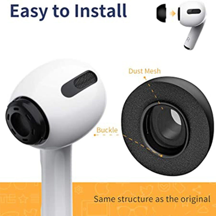 ZS0164 Slow Rebound Foam Earmuffs for AirPods Pro, Size: L (Black) - Anti-dust & Ear Caps by PMC TechLife | Online Shopping South Africa | PMC TechLife