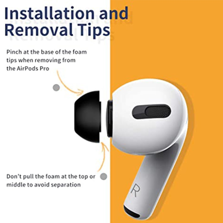 ZS0164 Slow Rebound Foam Earmuffs for AirPods Pro, Size: M (Black) - Anti-dust & Ear Caps by PMC TechLife | Online Shopping South Africa | PMC TechLife