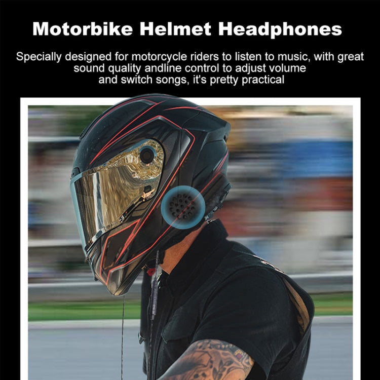 T33 3.5mm Interface Music Call Motorcycle Helmet Wired Headphone, Length: 1.2m - Normal Style Earphone by PMC TechLife | Online Shopping South Africa | PMC TechLife
