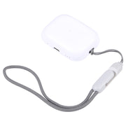 For Apple AirPods Pro 2 Wireless Bluetooth Earphone Anti-Lost Rope Phone Case Lanyard(Grey)
