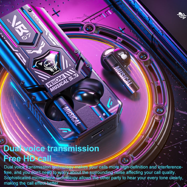 WEKOME VB07 Mecha Series Blade Wireless Bluetooth Earphone (Black) - free shipping - PMC Jewellery - Order now!