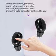 DT-4 IPX Water-resistant Bluetooth 5.0 Wireless Bluetooth Earphone with 350mAh Magnetic Charging Box, Support for Calling(Rose Gold)