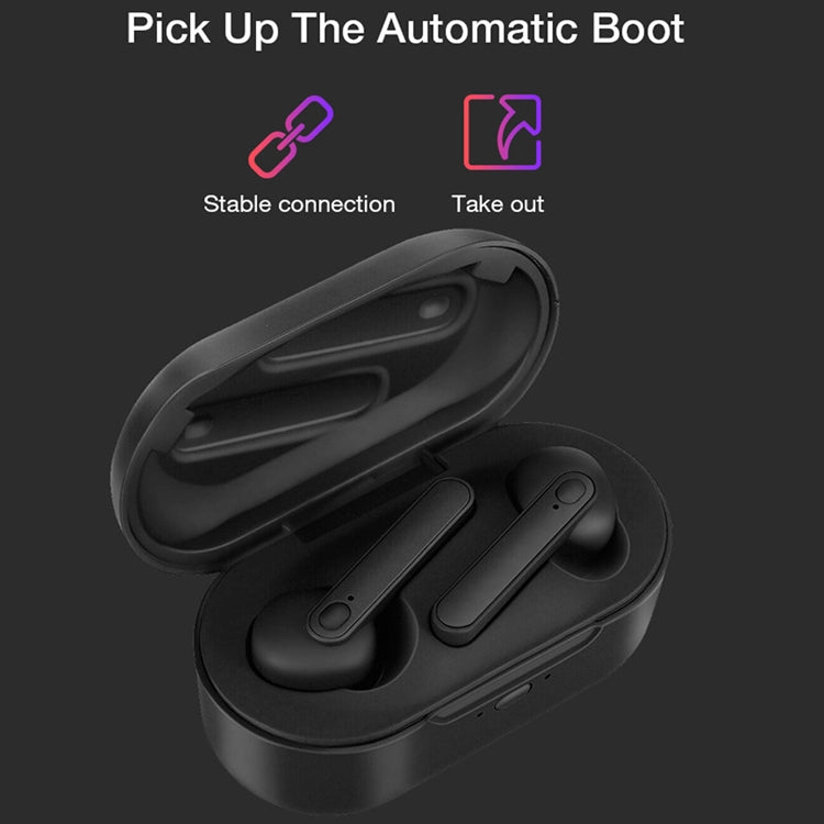 DT-5 IPX Water-resistant Bluetooth 5.0 Wireless Bluetooth Earphone with Magnetic Charging Box, Support Call & Power Bank Function(Pink)
