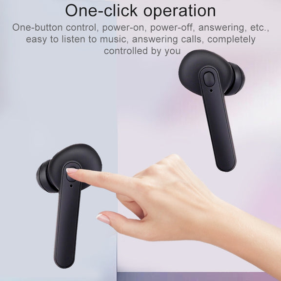 DT-5 IPX Water-resistant Bluetooth 5.0 Wireless Bluetooth Earphone with Magnetic Charging Box, Support Call & Power Bank Function(White)