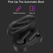 DT-5 IPX Water-resistant Bluetooth 5.0 Wireless Bluetooth Earphone with Magnetic Charging Box, Support Call & Power Bank Function(White)