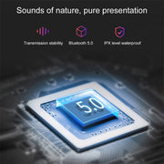 DT-5 IPX Water-resistant Bluetooth 5.0 Wireless Bluetooth Earphone with Magnetic Charging Box, Support Call & Power Bank Function(White)