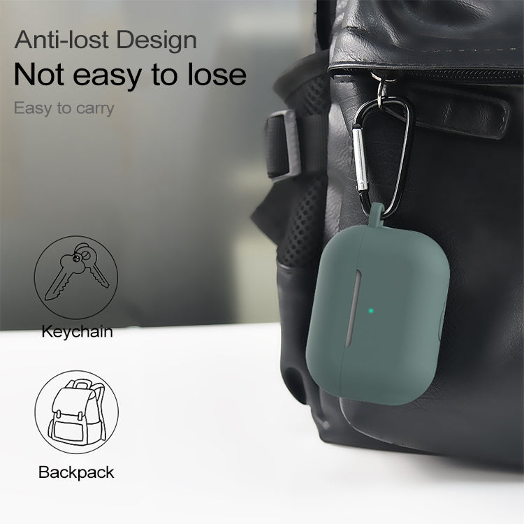 For AirPods Pro 5 in 1 Silicone Earphone Protective Case + Earphone Bag + Earphones Buckle + Hook + Anti-lost Rope Set(Red)