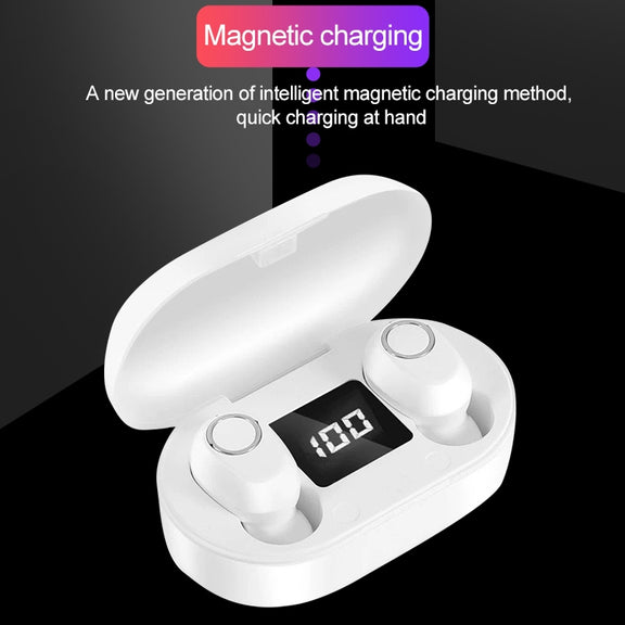 DT-13 Wireless Two Ear Bluetooth Headset Supports Touch & Smart Magnetic Charging(Pink)