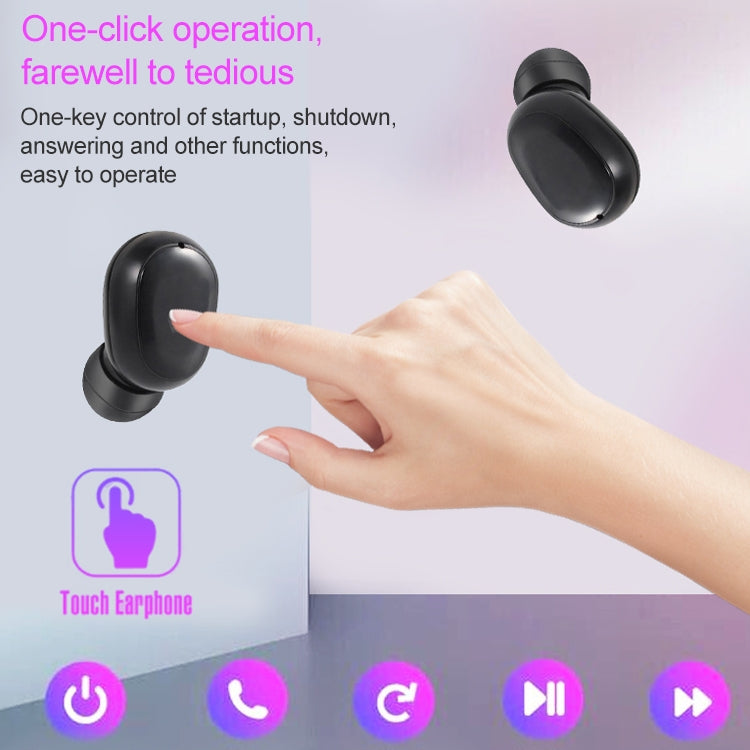 DT-14 Wireless Two Ear Bluetooth Headset Supports Touch & Smart Magnetic Charging & Power On Automatic Pairing(Pink)