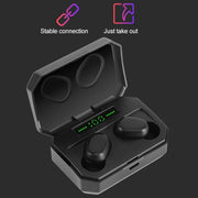 DT-14 Wireless Two Ear Bluetooth Headset Supports Touch & Smart Magnetic Charging & Power On Automatic Pairing(White)