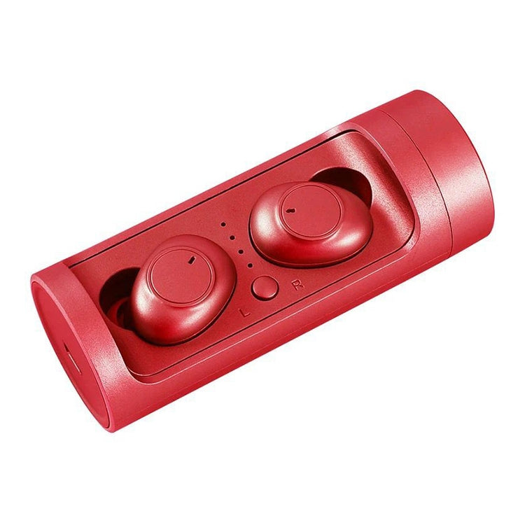 DT-15 Wireless Two Ear Bluetooth Headset Supports Touch & Smart Magnetic Charging & Power On Automatic Pairing (Red) - Bluetooth Earphone by PMC TechLife | Online Shopping South Africa | PMC TechLife