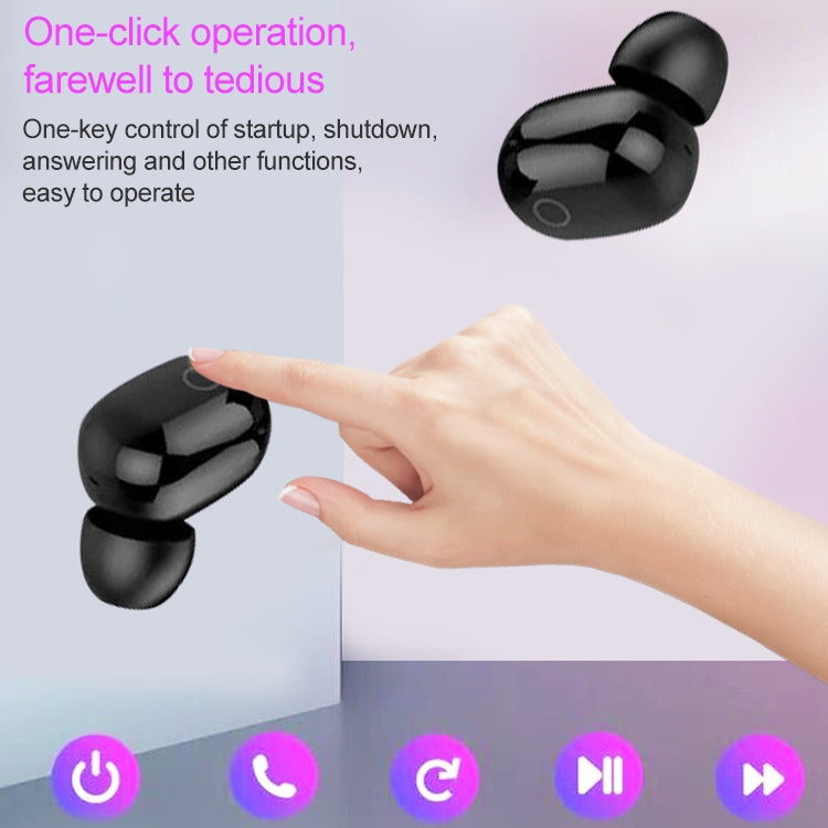 Dt-18 Wireless Two Ear Bluetooth Headset With 2000mAh Charging Cabin & Touch & Intelligent Magnetic Suction Charging (Black) - Bluetooth Earphone by PMC TechLife | Online Shopping South Africa | PMC TechLife