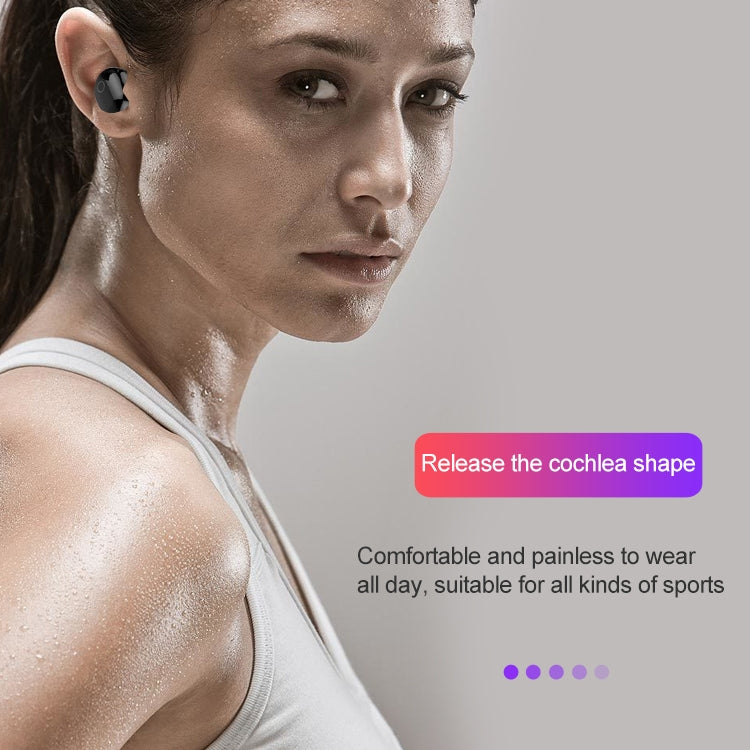 Dt-18 Wireless Two Ear Bluetooth Headset With 2000mAh Charging Cabin & Touch & Intelligent Magnetic Suction Charging (Black) - Bluetooth Earphone by PMC TechLife | Online Shopping South Africa | PMC TechLife