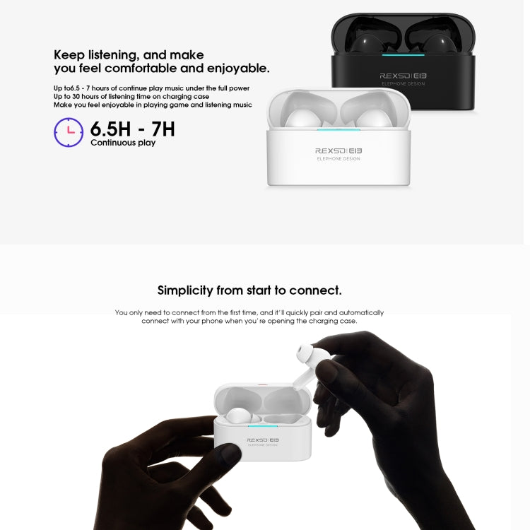 ELEPHONE Elepods X Wireless ANC Noise Cancellation Bluetooth 5.0 Earphone with Charging Box(Black) - free shipping - PMC Jewellery - Order now!