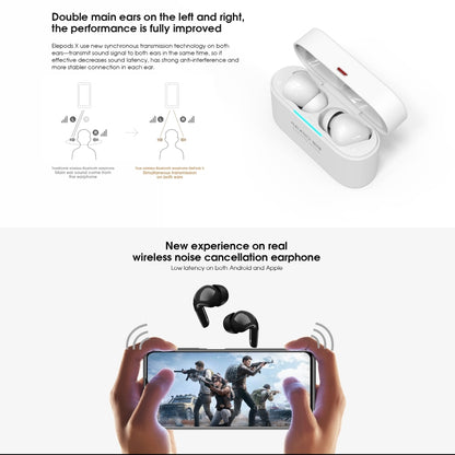 ELEPHONE Elepods X Wireless ANC Noise Cancellation Bluetooth 5.0 Earphone with Charging Box(Black) - free shipping - PMC Jewellery - Order now!