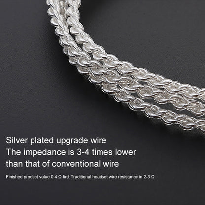 TRN Silver Plated Upgrade Cable Headphones Cable with A2DC Connection for TRN V10 V20 Earphone - Cable & Splitter by TRN | Online Shopping South Africa | PMC Jewellery | Buy Now Pay Later Mobicred