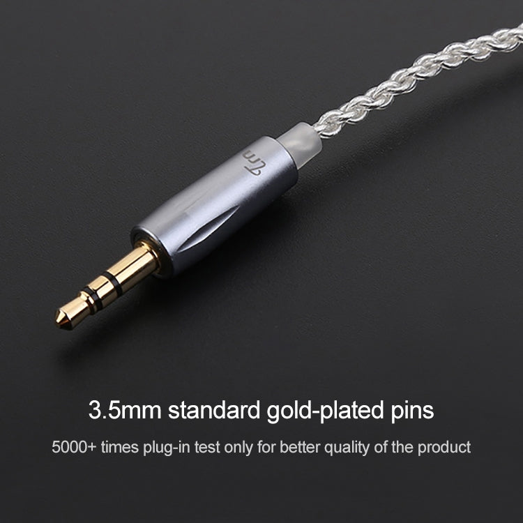 TRN Silver Plated Upgrade Cable Headphones Cable with A2DC Connection for TRN V10 V20 Earphone - Cable & Splitter by TRN | Online Shopping South Africa | PMC Jewellery | Buy Now Pay Later Mobicred