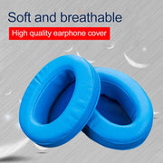 1 Pair Oval Leather Beveled Headphone Protective Case for Brainwavz HM5 / Philip SHP9500(White)