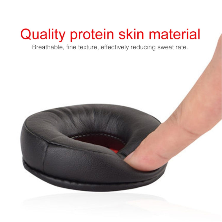 1 Pair Leather Sponge Protective Case for Jabra MOVE Headphone(Black Red)