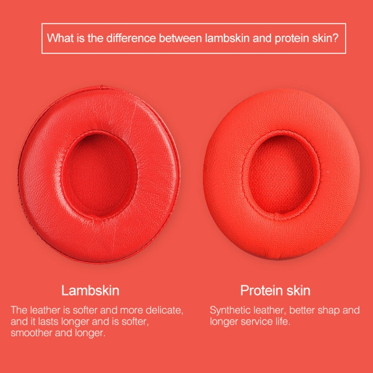 1 Pair Leather Headphone Protective Case for Beats Solo2.0 / Solo3.0, Wireless Version (Grey) - Earmuff & Pad by PMC TechLife | Online Shopping South Africa | PMC TechLife