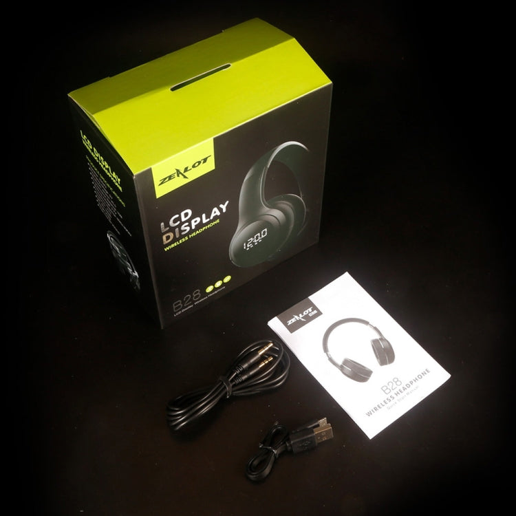ZEALOT B28 Folding Headband Bluetooth Stereo Music Headset with Display (Red) - free shipping - PMC TechLife - Order now!