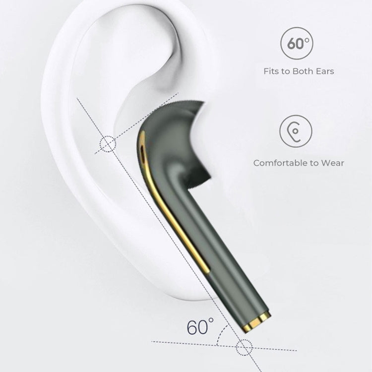 J18 Bluetooth 5.0 TWS Wireless Binaural Bluetooth Earphone with Charging Box(Black)