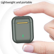 J18 Bluetooth 5.0 TWS Wireless Binaural Bluetooth Earphone with Charging Box(Green)