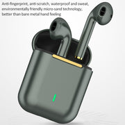 J18 Bluetooth 5.0 TWS Wireless Binaural Bluetooth Earphone with Charging Box(Green)