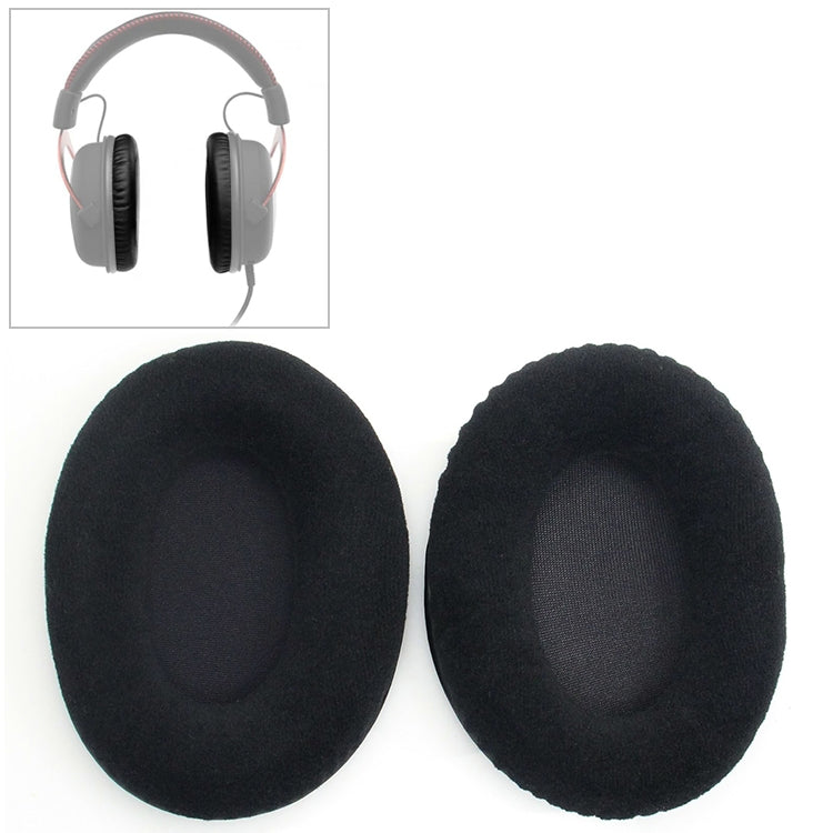 2 PCS For Kingston KHX-HSCP / HyperX Cloud II Headphone Cushion Flannel Black Net Sponge Cover Earmuffs Replacement Earpads - Earmuff & Pad by PMC TechLife | Online Shopping South Africa | PMC TechLife