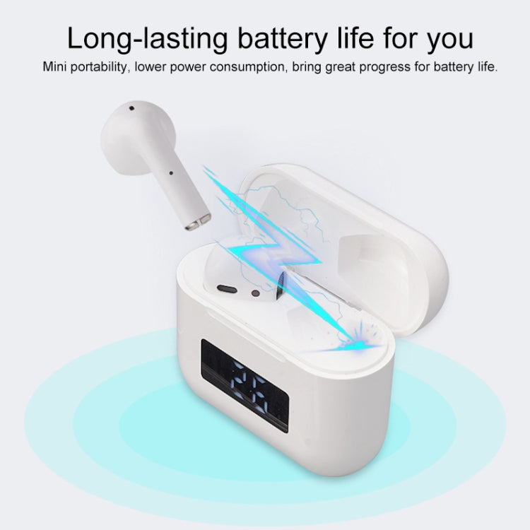 Pro 8 In-ear Touch Digital Display TWS Mini Wireless Bluetooth Earphone (White) - TWS Earphone by PMC TechLife | Online Shopping South Africa | PMC TechLife