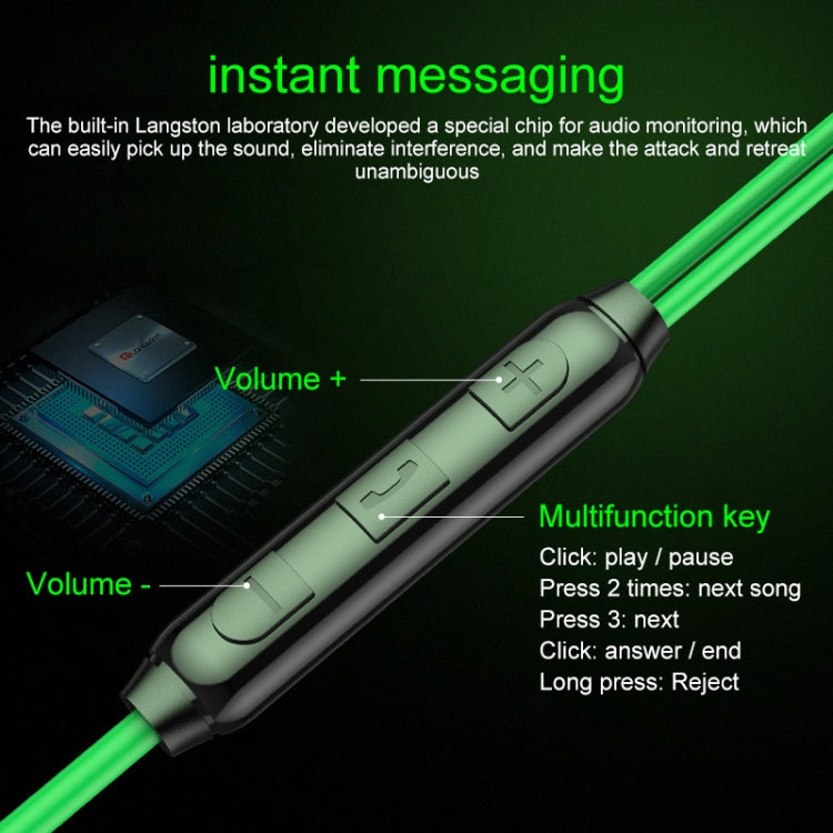 Langsdom V7T 3.5mm Wired In-ear Gaming Earphone (Red + Blue) - In Ear Wired Earphone by Langsdom | Online Shopping South Africa | PMC TechLife | Buy Now Pay Later Mobicred