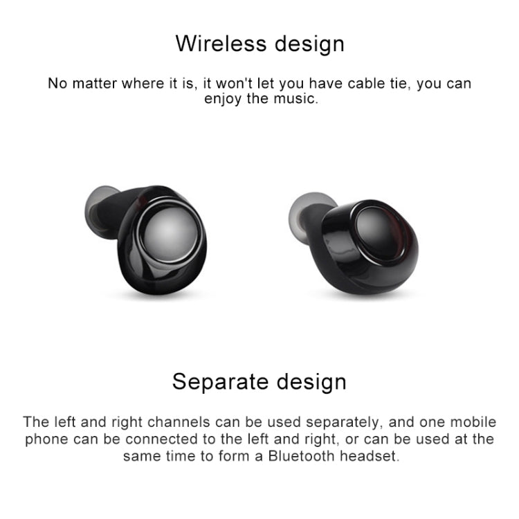 Drawer Type S2 Ear-in TWS Bluetooth V5.0 Wireless Earphones(Grey)
