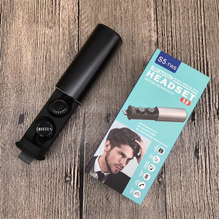 S5 Twins Sports Magnetic Ear-in TWS Bluetooth V5.0 Wireless Earphones(Gold) - TWS Earphone by PMC TechLife | Online Shopping South Africa | PMC TechLife