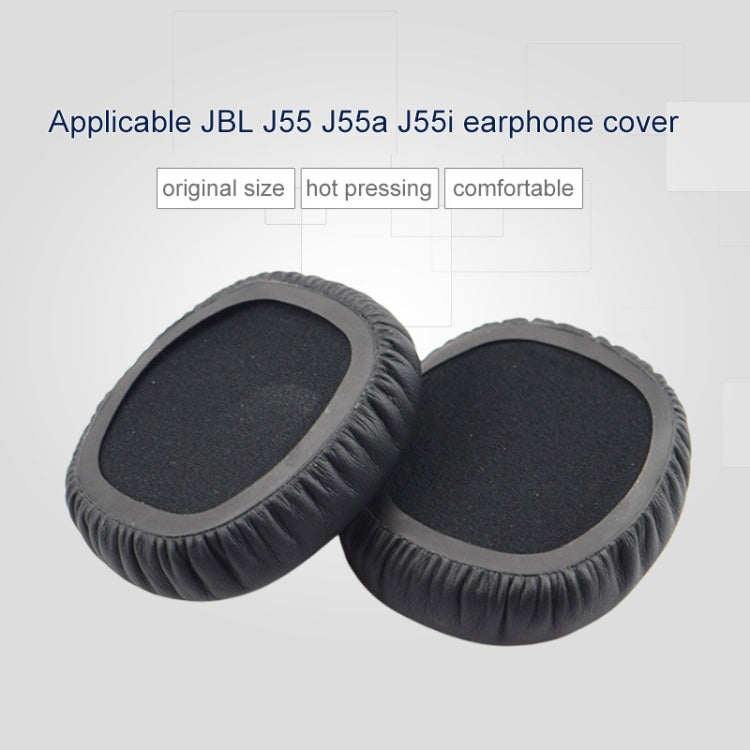 For JBL J55 / J55a / J55i Headphones Imitation Leather + Foam Soft Earphone Protective Cover Earmuffs, One Pair(Black) - Earmuff & Pad by PMC TechLife | Online Shopping South Africa | PMC TechLife