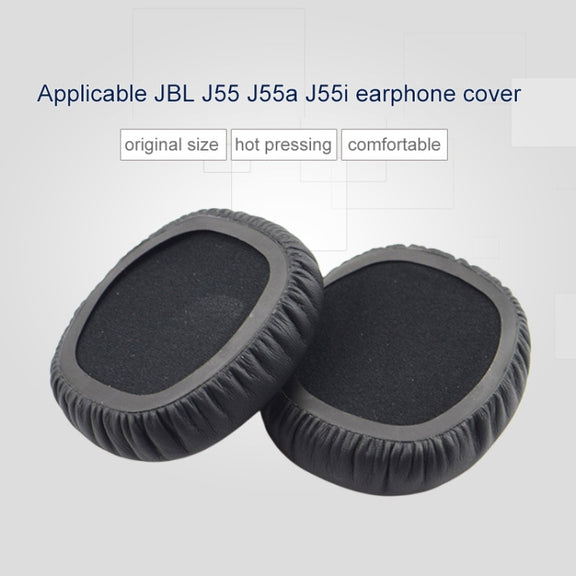 For JBL J55 / J55a / J55i Headphones Imitation Leather + Foam Soft Earphone Protective Cover Earmuffs, One Pair(Black)