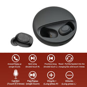 YH-03 TWS V5.0 Wireless Stereo Bluetooth Headset with Charging Case, Support Voice Assistant(Black)