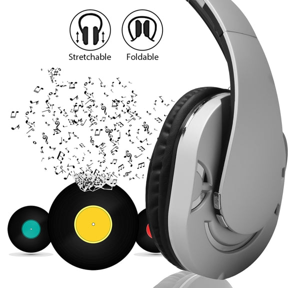 BTH-878 Foldable Wireless Bluetooth V4.1 Headset Stereo Sound Earphones (Black)