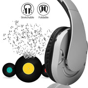 BTH-878 Foldable Wireless Bluetooth V4.1 Headset Stereo Sound Earphones (Pink)