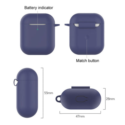 Wireless Earphones Shockproof Silicone Protective Case for Apple AirPods 1 / 2(Black) - For AirPods 1/2 by PMC Jewellery | Online Shopping South Africa | PMC Jewellery | Buy Now Pay Later Mobicred