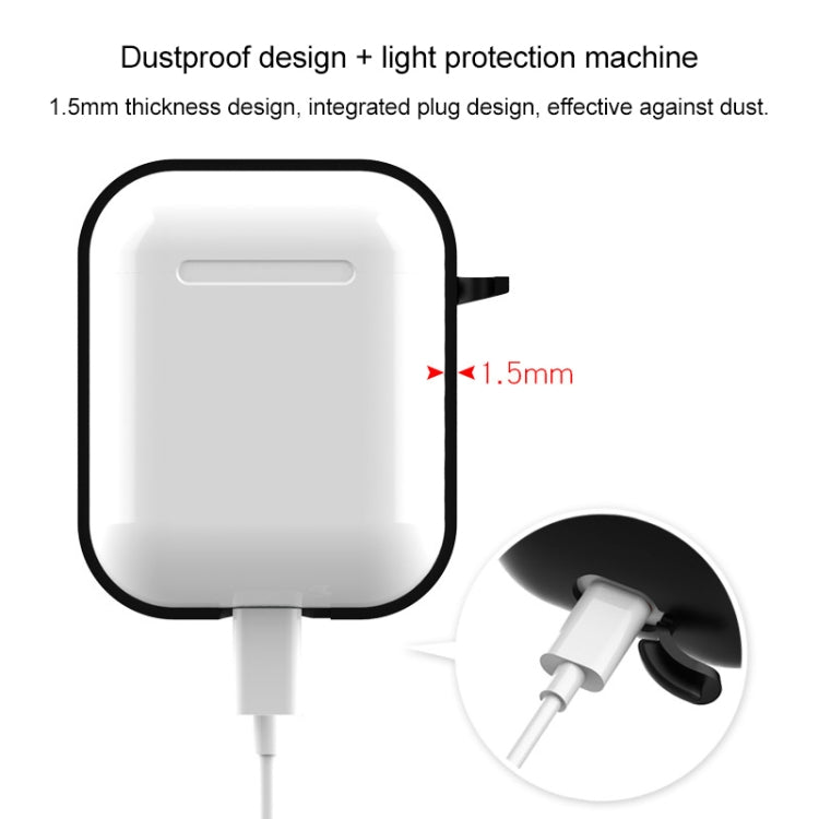 Wireless Earphones Shockproof Silicone Protective Case for Apple AirPods 1 / 2(Black) - For AirPods 1/2 by PMC Jewellery | Online Shopping South Africa | PMC Jewellery | Buy Now Pay Later Mobicred
