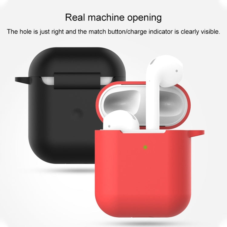 Wireless Earphones Shockproof Silicone Protective Case for Apple AirPods 1 / 2(Black) - For AirPods 1/2 by PMC Jewellery | Online Shopping South Africa | PMC Jewellery | Buy Now Pay Later Mobicred