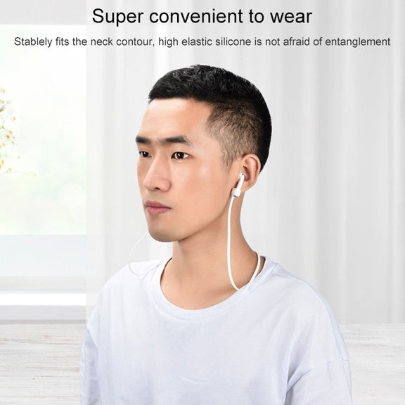 Wireless Bluetooth Headset Anti-lost Rope Magnetic Silicone Lanyard for Apple AirPods 1 / 2(Black)