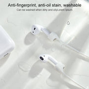 Wireless Bluetooth Headset Anti-lost Rope Magnetic Silicone Lanyard for Apple AirPods 1 / 2(Blue)