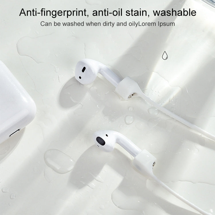 Wireless Bluetooth Headset Anti-lost Rope Magnetic Silicone Lanyard for Apple AirPods 1 / 2(Mint Green)