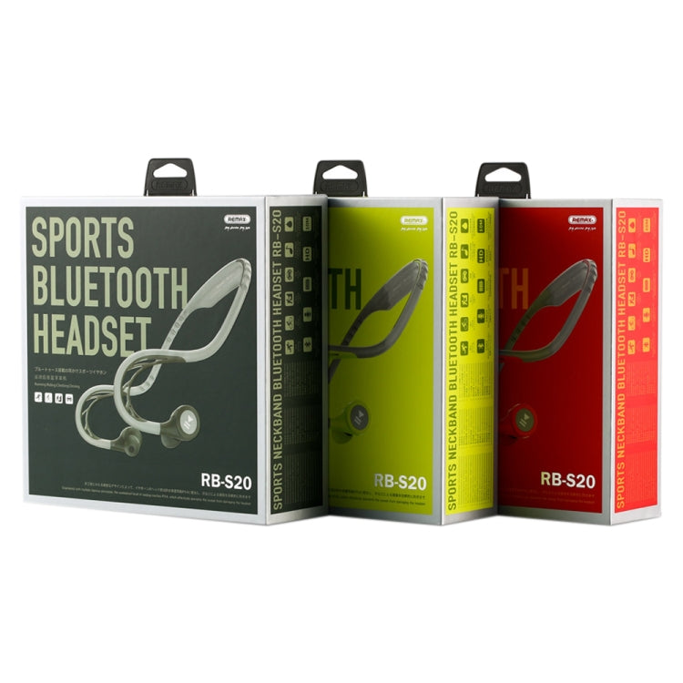 REMAX RB-S20 Bluetooth 4.2 Rotatable Ear Shell Rear-mounted Bluetooth Sports Earphone(Yellow) - free shipping - PMC TechLife - Order now!